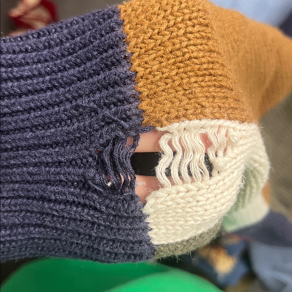 Multicolor Patchwork Crewneck Sweater - image 4